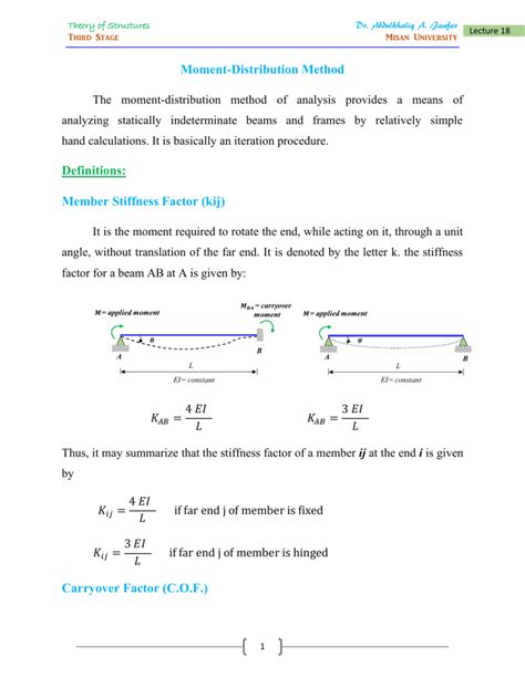 Image result for Moment Distribution Example
