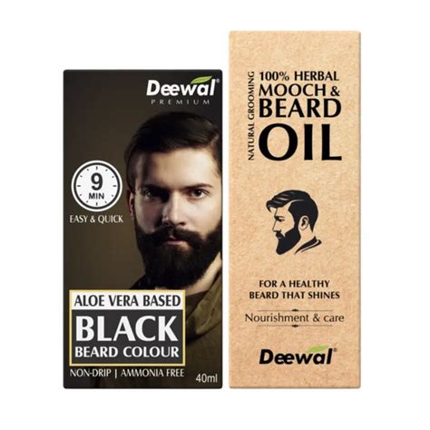 Beard Black & Mooch Oil Combo – Deewal Herbal Care – Deewal - Herbal ...