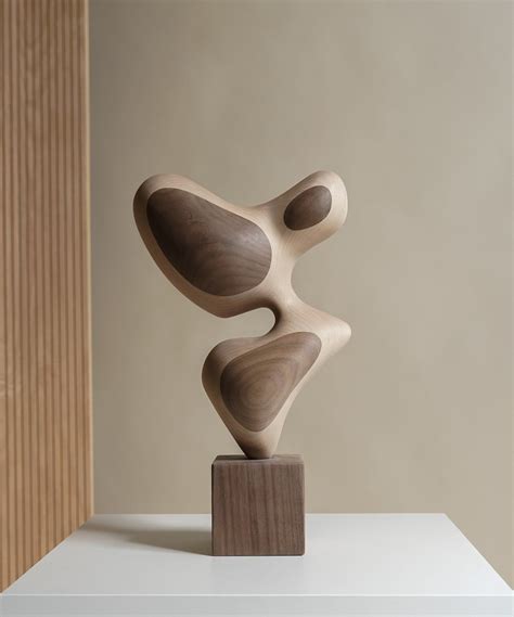Abstract art and high end design | Wooden sculpture, Sculpture ...