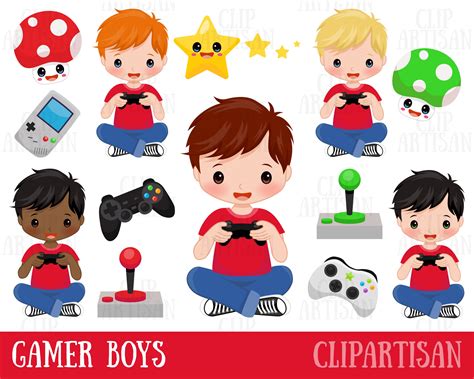 Video Game Clipart Gráficos de jugador Noche de juegos - Etsy México