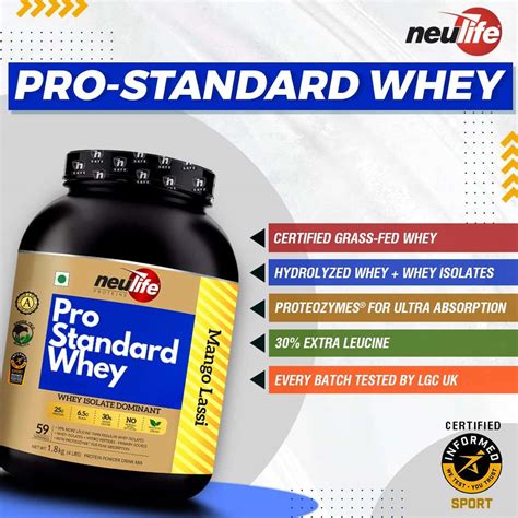 Buy NEULIFE PRO STANDARD ADVANCED WHEY PROTEIN ISOLATE POWDER 2LBS ...