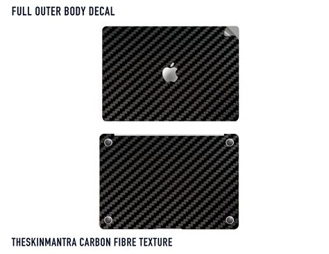 AUTHENTIC MACBOOK CARBON FIBRE TEXTURE SKIN DECAL for Mac Pro and Air ...