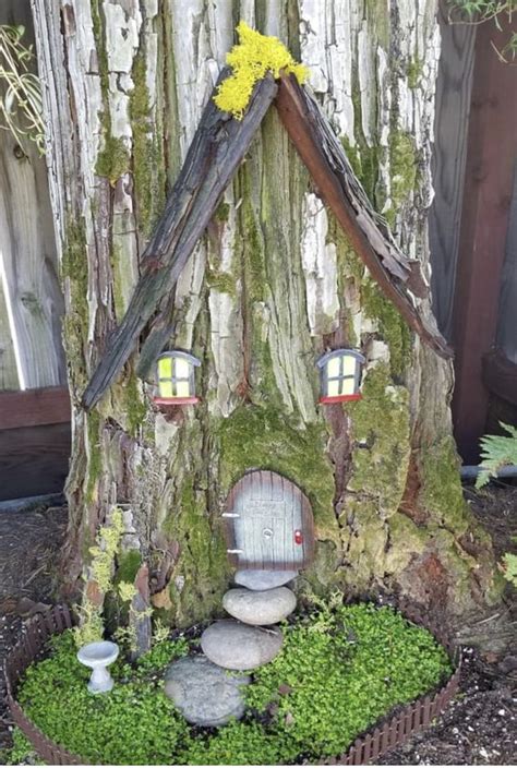Fairy House Crafts, Fairy Tree Houses, Fairy Garden Crafts, Garden Art ...