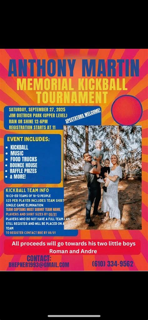 Anthony Martin Memorial Kickball Tournament, Jim Dietrich Park, Temple ...