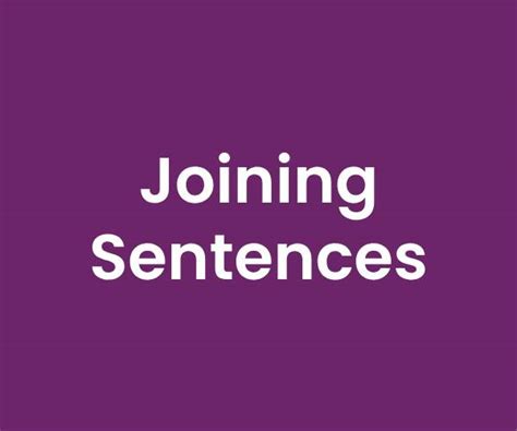 Joining Sentences – English Questions and Answers | Joining Sentences ...