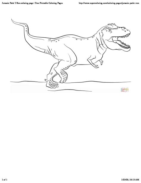Jurassic Park T-Rex coloring page | Free Printable Coloring Pages ...