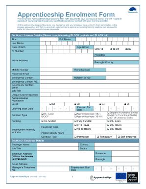 Fillable Online Apprenticeship Enrolment Form Fax Email Print - pdfFiller