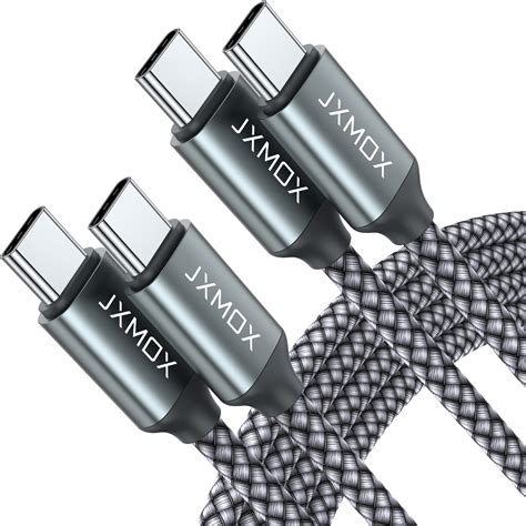 Amazon.com: JXMOX USB C to USB C Cable,Braided USB C Charger Cable (3 ...