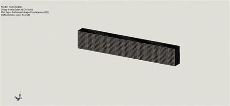 SolidWorks Deflection Analysis 的图像结果