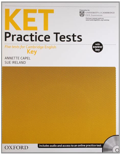 Ket Practice Tests: Practice Tests (With Key) and Audio CD Pack : Capel ...