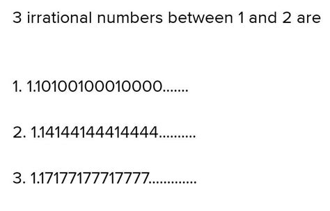 find the three irrational number between the rational number 1/2 ...