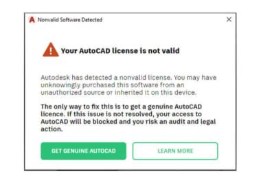 Image result for AutoCAD 2019 Non-Valid Software Detected