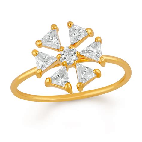 Floral Love Triangular Petals Finger Ring
