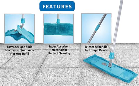 JOYO Cleanmax Salsa Multi-Purpose Microfiber Flat Mop 360 Degree ...