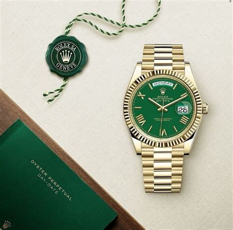 Rolex Day Date Gold Green Dial 40mm Japanese Automatic Mens Watch – TRP ...