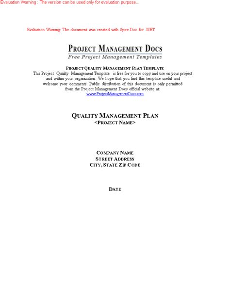 Project Quality Management Plan 的图像结果