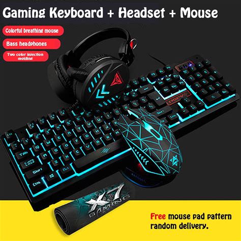 Buy Gaming Keyboard and Mouse Combo with Headset, K59 RGB Backlit 3 ...