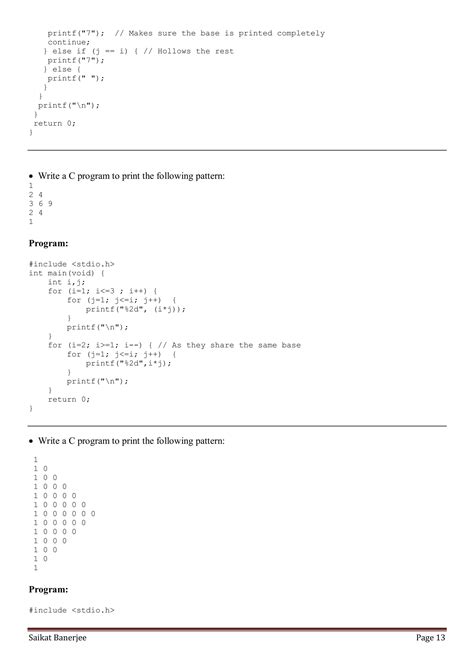 Image result for +Printing Pattern in C Programing Using Amaric