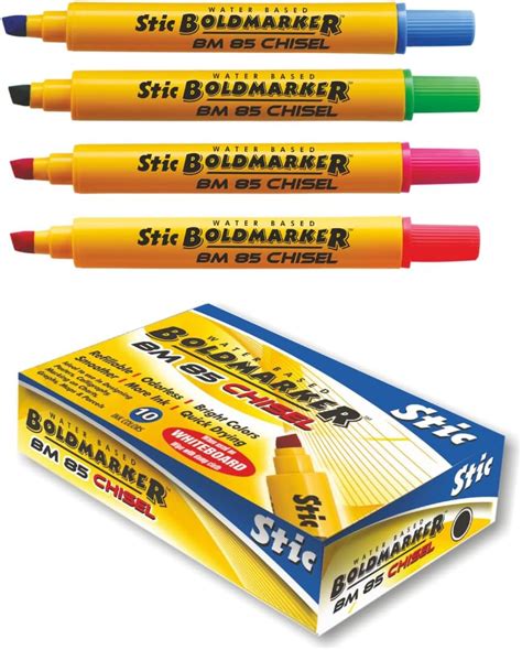 Stic chisel markers 10 assorted calligraphy highlighting sketch pens ...