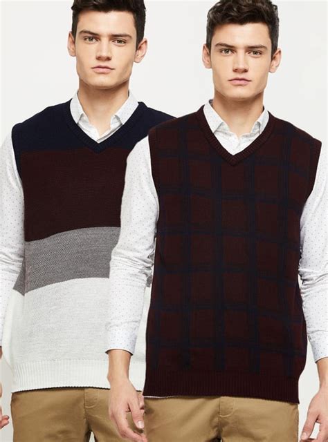Buy Men Reversible Sweater Vest Online at just Rs. 999.0 ...