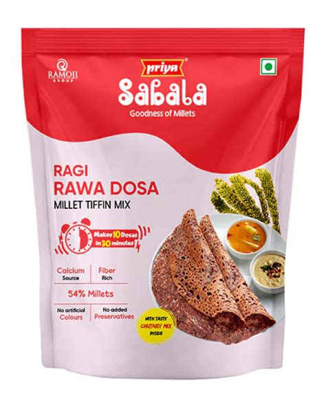 Ragi Rawa Dosa Mix - Ready to Eat Food, High in Protein & Calcium ...