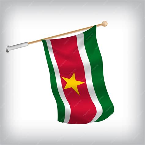 Premium Vector | Realistic illustration of Suriname flags waving on the ...