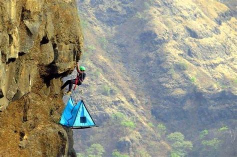 Go Cliff Camping At Sandhan Valley Hanging Tent For An Adventure!