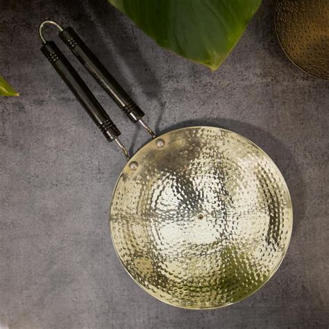 Buy AMBI Pure Brass Hammered Tawa/Tava - 9 inches Diameter Online at ...