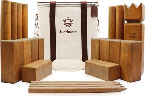 SunNordic Kubb Yard Game Set, Garden Rubber Wood Outdoor India | Ubuy