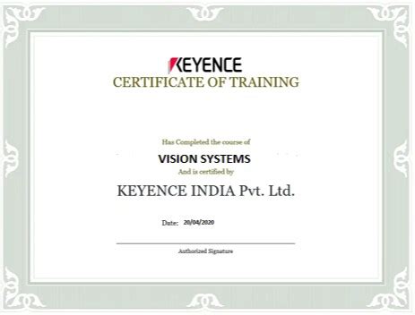 KEYENCE Vision System Training 的图像结果
