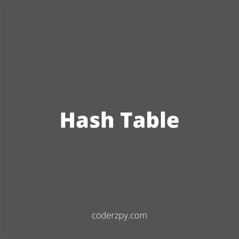 Hash Table in Python 的图像结果