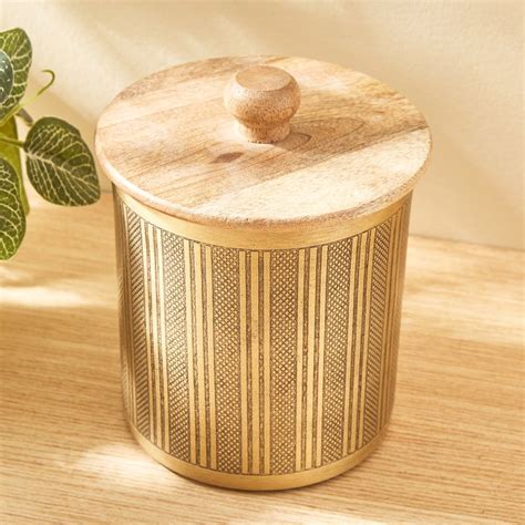 Buy Mirage Frasco Metal Canister with Wooden Lid - 500ml from Home ...