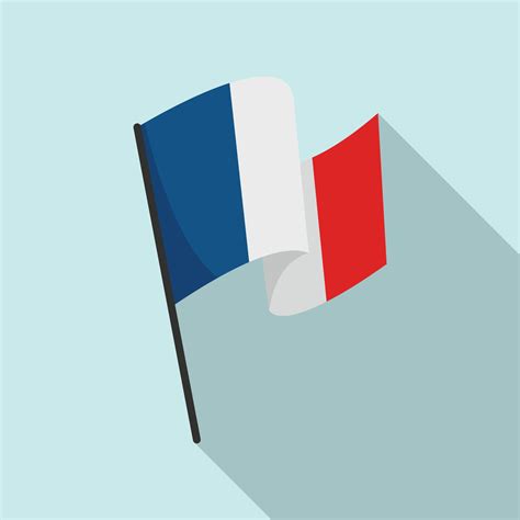 French flag icon, flat style 14620412 Vector Art at Vecteezy