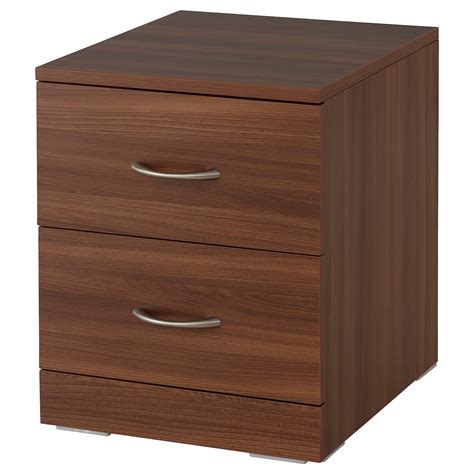 NODELAND chest of 2 drawers, medium brown, 43x45 cm (167/8x173/4") - IKEA