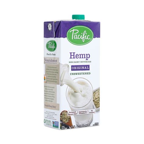 Hemp Beverage, Unsweetened Original | Pacific foods, Hemp milk, Natural ...