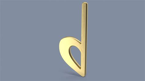 3D Flat Music Symbol Gold Model - TurboSquid 2056230