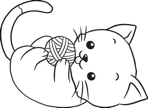 Anime Cats Coloring Sheets
