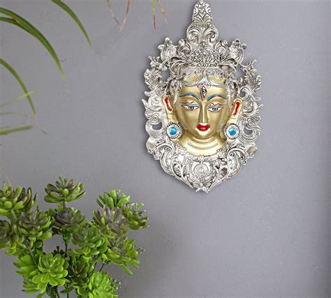 Buy ARTVARKO Tara Face Tibetan Buddha Buddhist Metal Idol Deity Mask ...
