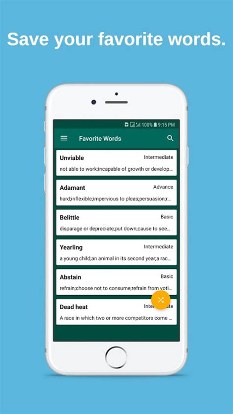 Vocabulary App 的图像结果