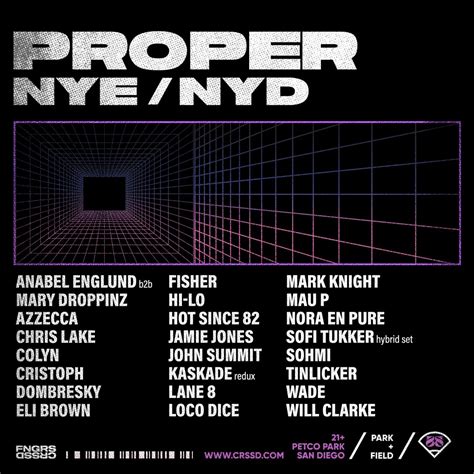 Festival: Proper NYE – San Diego, Calif. tickets and lineup on Dec 31 ...