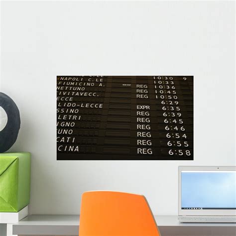 Buy Wallmonkeys Train Schedule Board with Departure Times Peel and ...