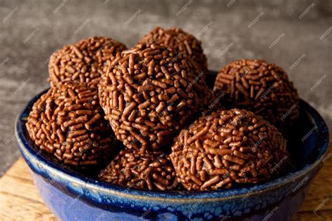 Premium Photo | Brigadeiro brazilian chocolate balls party candy with ...