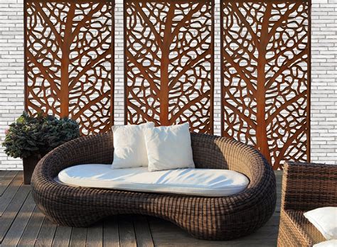 Garden privacy screens and trellises, made from advanced wood composite ...