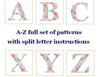 Monogram Cross Stitch A-Z Alphabet Set Letter Cross Stitch - Etsy India