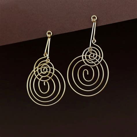 Riya Golden Dual Spiral Earring – Adore By Priyanka