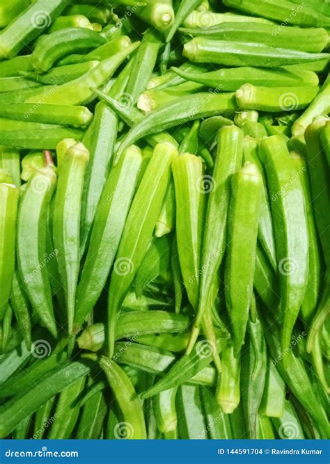 Fresh and Green Vegetable, Lady Finger Stock Photo - Image of finger ...
