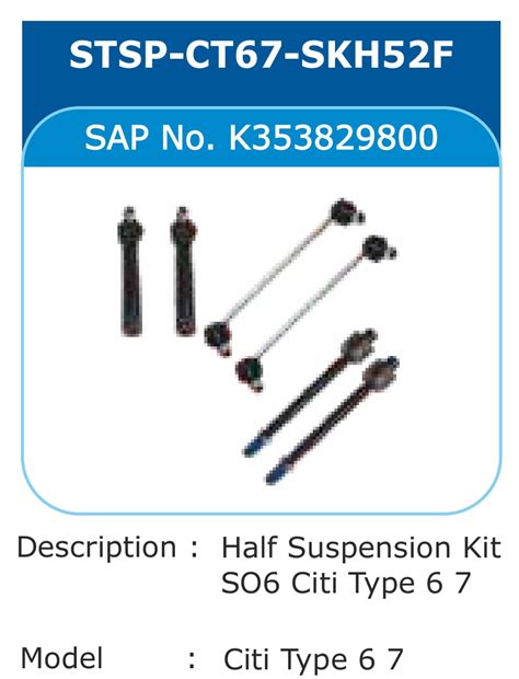 Honda City Type VI, VII Suspension Kit - STSP-CT67-SKH52F Varroc ...