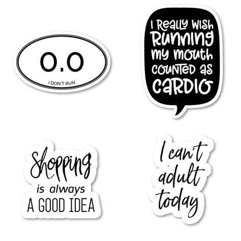 Hilarious Stickes for Girls Sticker Pack Funny Stickers - 4 Pack ...