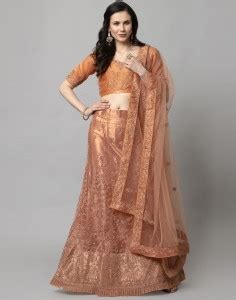 SAARA Embroidered, Embellished Semi Stitched Lehenga Choli - Buy SAARA ...