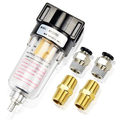 Tailonz Pneumatic 1/4 Inch NPT Air Filter Air Tool Compressor Filter ...